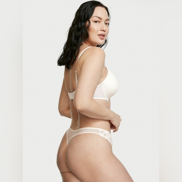 Victoria's Secret Floral Embroidered Thong  Large *NEW* - Picture 2 of 7